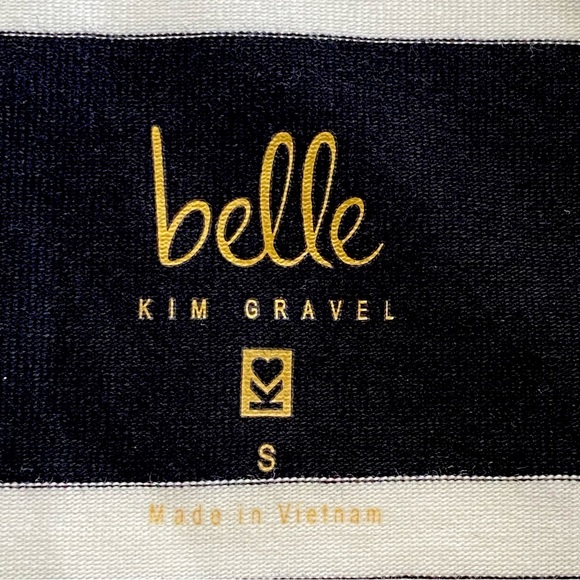 Belle by Kim Gravel black and white striped top size small - Picture 4 of 5